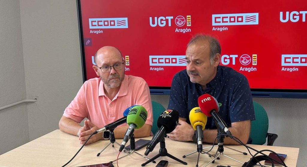 La reducción de la jornada laboral y renovar el acuerdo de negociación colectiva centrarán la línea de acción de UGT y CCOO en Aragón